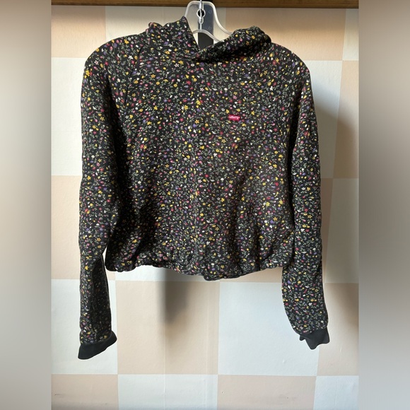 Levi’s Womens Cropped floral Hoodie - Picture 1 of 5